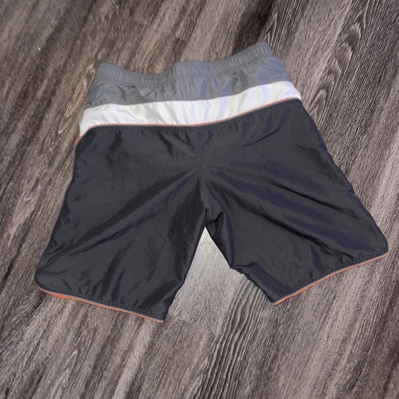 Nike Y2K Vintage‎ Orange Gray Swim Shorts Men's Size Medium Trunks Embroidered - Picture 6 of 6